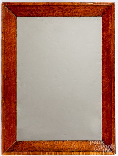 Birds-eye maple mirror, 19th c.