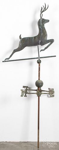 Copper stag weathervane and directionals