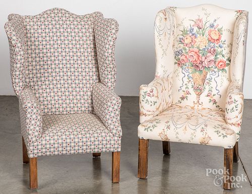 Two child's wing chairs, 20th c.