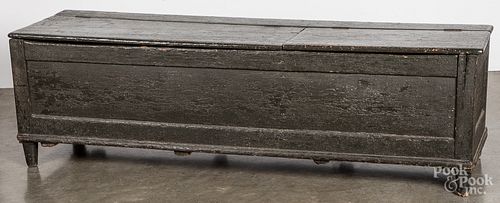 Painted pine lift lid bench, 19th c.