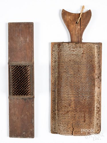 Primitive hatchel and grater, 19th c.