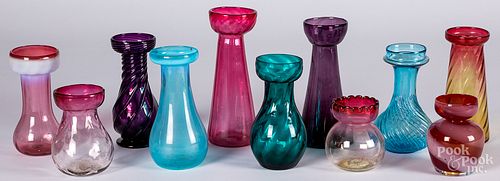 Glass hyacinth vases