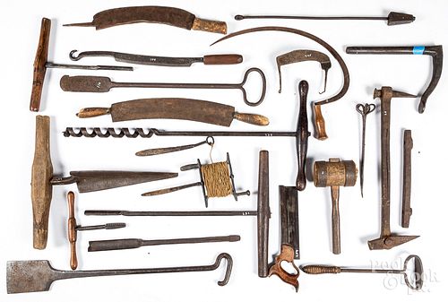 Group of early iron tools