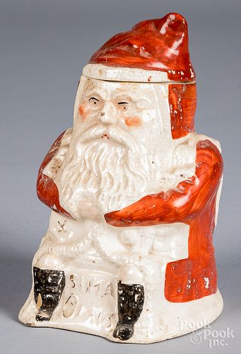 Staffordshire Santa Claus candy jar, early 20th c.