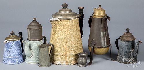 Group of graniteware, ca. 1900, etc.