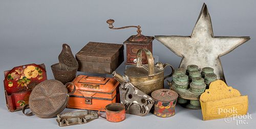 Group of miscellaneous tin, 19th and 20th c.
