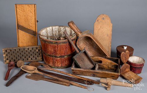 Large group of woodenware, 19th and 20th c.