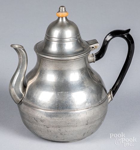 English pewter teapot, ca. 1800