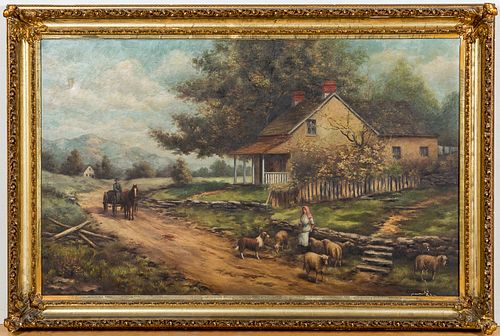 Lillian Harpel oil on canvas country landscape
