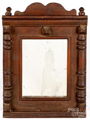 Early mirror, with walnut frame