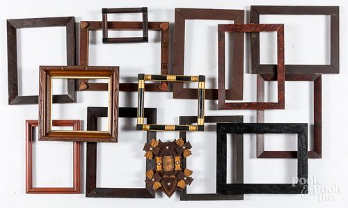 Fourteen antique frames