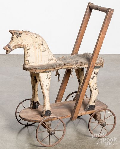 Child's horse push toy, late 19th c.