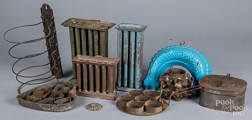 Group of tinware, 19th c., etc.