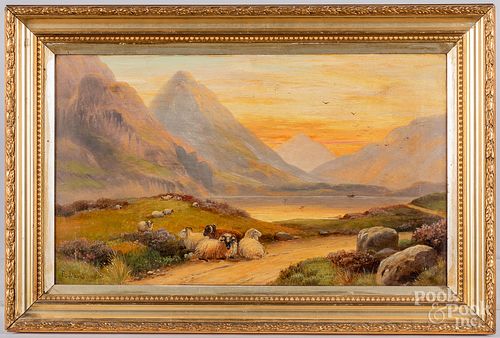Benjamin Davis oil on canvas mountain landscape