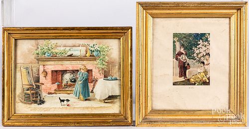 Large group of framed art, 19th and 20th c.