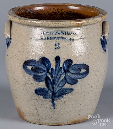 Pennsylvania two-gallon stoneware crock, 19th c.
