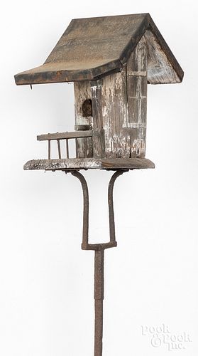 Primitive painted birdhouse
