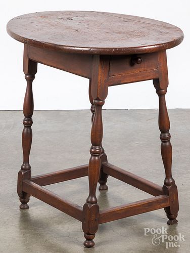 New England pine and maple tavern table, 18th c.