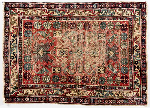 Shirvan carpet, ca. 1930, 4'11" x 3'6".