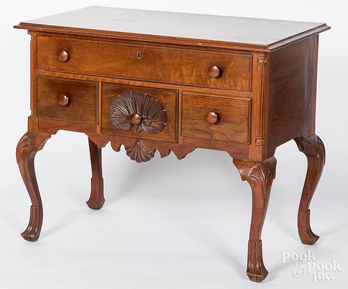 Chippendale style walnut dressing table