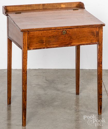 Pine fall front desk, 19th c.