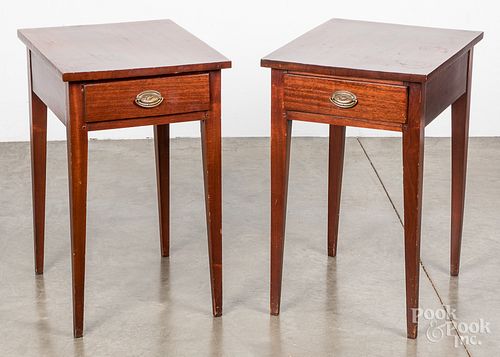 Pair of mahogany end tables