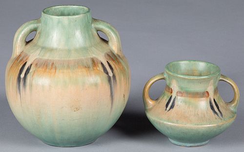 Two Roseville Monticello art pottery vases