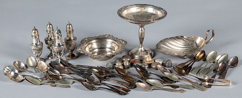 Sterling silver, coin silver, and silver plate