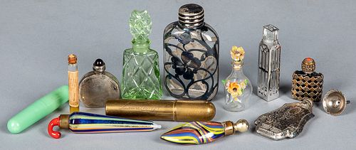 Collection of small perfume bottles, 20th c.