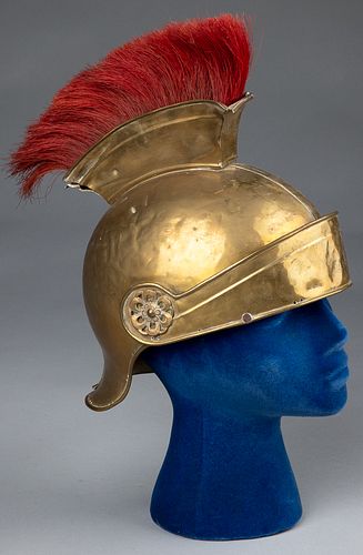 European brass helmet, 20th c.
