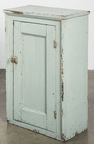 Painted pine cupboard, late 19th c.