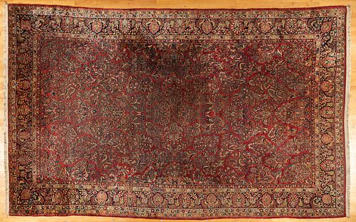 Sarouk carpet, ca. 1930, 18' x 11'.