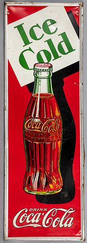 Coca-Cola tin lithograph advertising sign