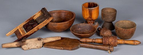 Group of woodenware, 19th and 20th c.