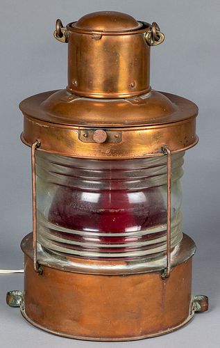 Copper ships lantern, early 20th c.