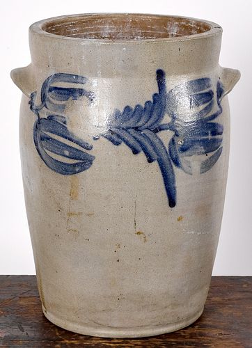 Virginia stoneware crock, 19th c.