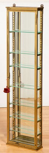 Brass hanging display cabinet