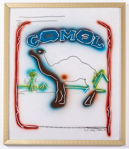Larry Rivers color stencil for Camel cigarettes