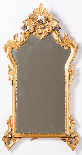 Giltwood mirror, 42" h.