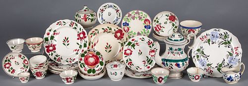 Group of Adams Rose porcelain, 19th c.
