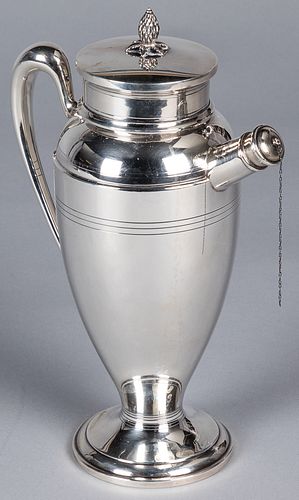 Cartier sterling silver martini shaker, 11 1/4" h.