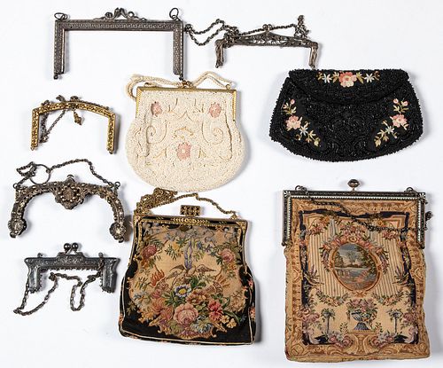 Victorian beaded and embroidered purses and clasps