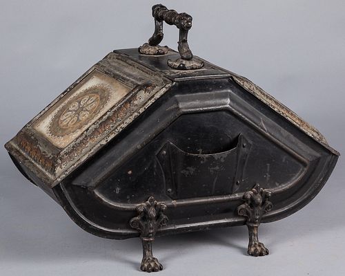 Victorian painted coal skuttle