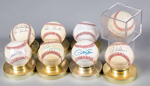 Signed baseballs, to include Kaline, Rose, Jackson
