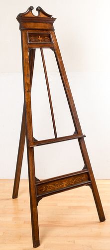 Victorian inlaid rosewood easel