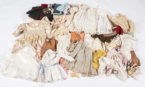 Large group of doll and children's clothes