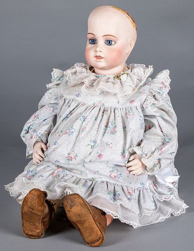 French bisque socket head and shoulder doll
