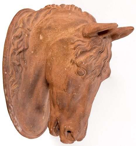 Terra Cotta horsehead plaque