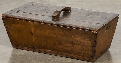 Painted pine doughbox, early 19th c.