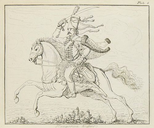 Warnery, Charles Emmanuel Remarks on cavalry. Translated from the original. Mit 33 gest. Tafeln. London, T. Egerton, 1805.  XXII, 125 S., 1 Bl. 4°. Pp
